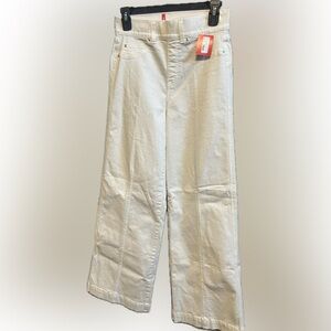 SPANX Seamed Front Wide Leg Jeans, Ecru Small!